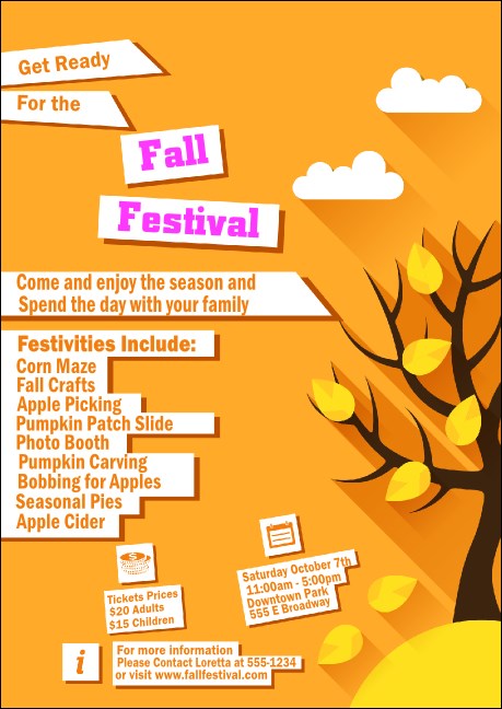 Fall Cut Paper Club Flyer Product Front