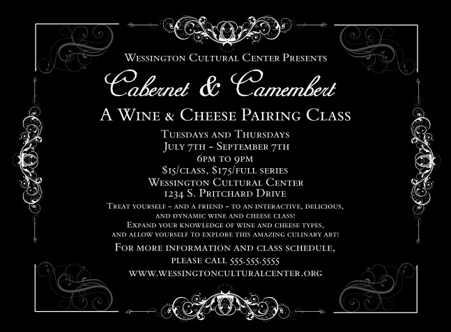 Black Tie Gala Black Invitation Product Front