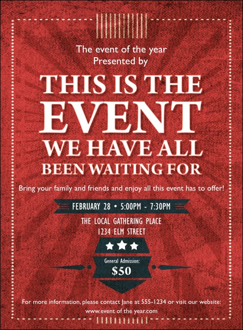 Retro Sunburst Invitation Product Front