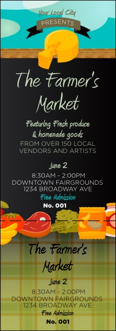 Farmer's Market Event Ticket Product Front