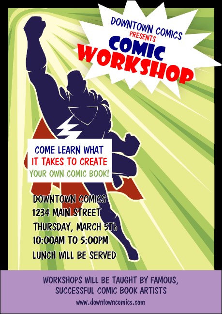 Comic Book Postcard Product Front