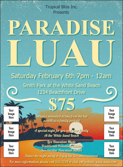 Beach Logo Flyer Product Front