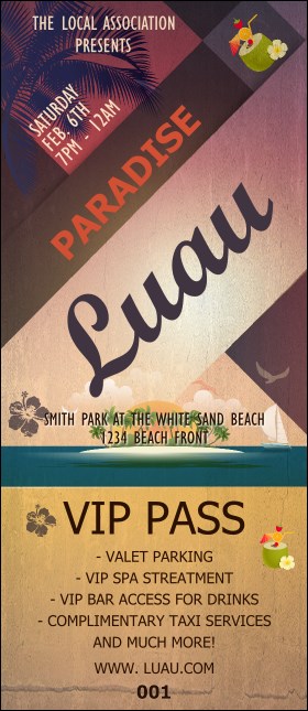 Paradise VIP Pass Product Front