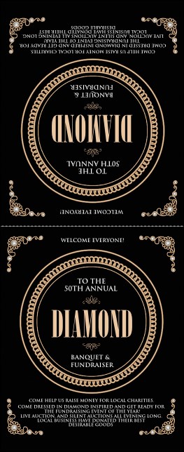 Diamonds Black Table Tent