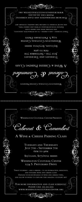 Black Tie Gala 2 Table Tent Product Front