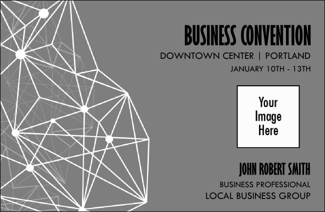 White Geometric Patterns VIP Event Badge Small