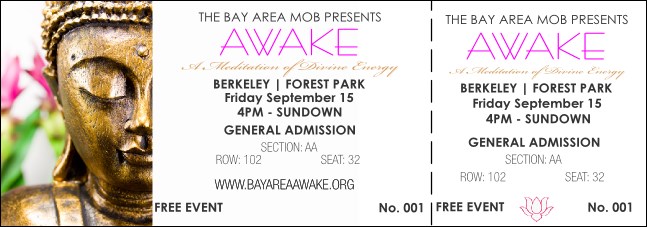 Buddha Statue Reserved Event Ticket Product Front
