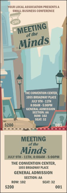 Cityscape Reserved Event Ticket Product Front