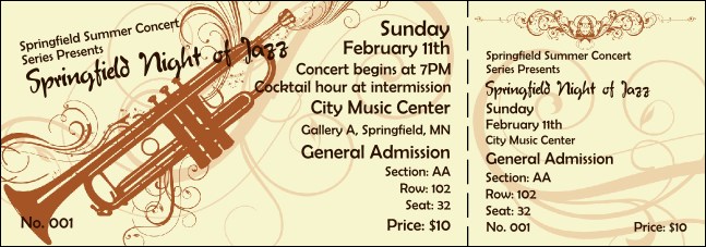 Concert Series 004 Reserved Event Ticket Product Front