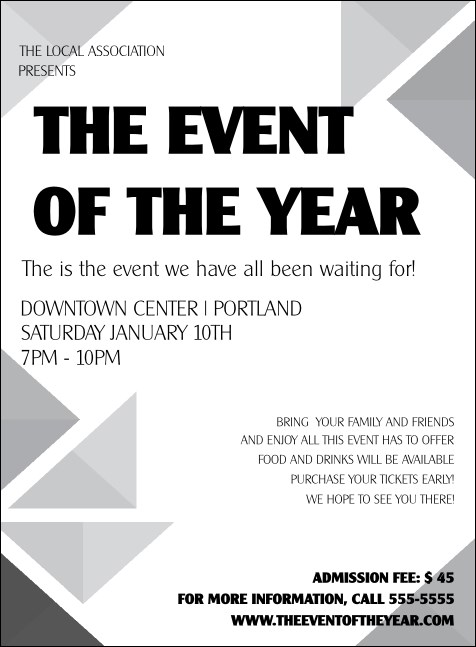 All Purpose Triangles Black and White Invitation Product Front