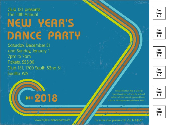 Retro Rainbow Flyer Logo Product Front