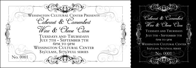 Black Tie Gala Event Ticket 0007 Product Front