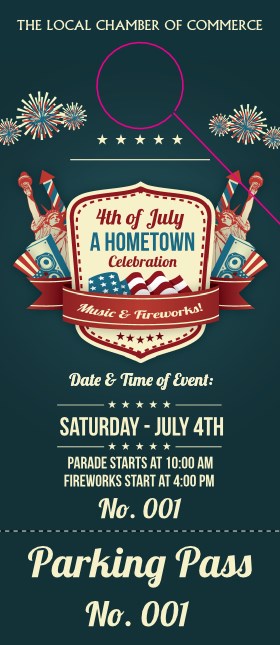 Fourth of July Freedom Blue Hang Tag