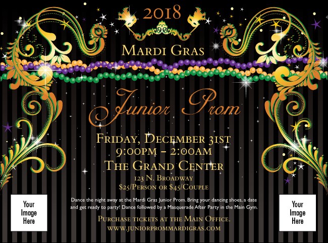 Mardi Gras Beads Flyer
