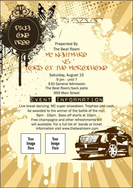 Hip Hop Concert  Postcard Mailer