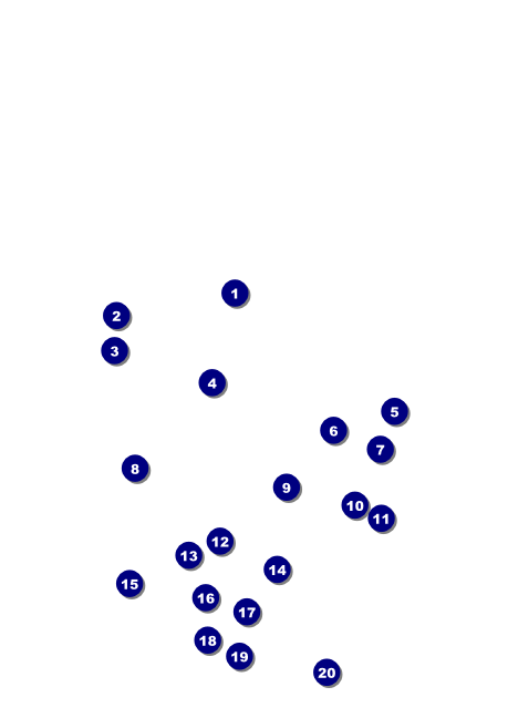 Los Angeles (Black and white) Postcard Front Field Markers