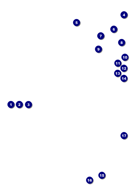 Toronto Postcard Mailer (Black) Front Field Markers