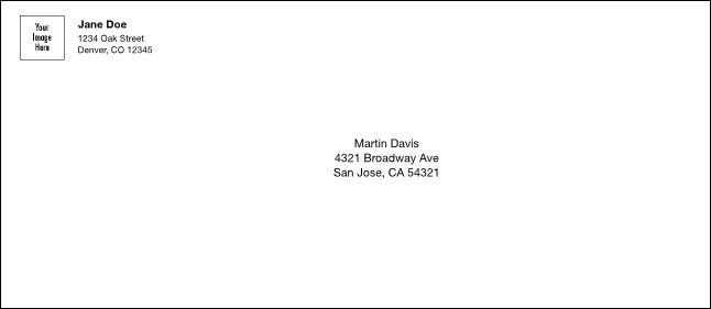 Logo Upload #10 Envelope Product Front