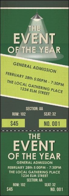 All Purpose Lights Green Reserved Event Ticket Event Ticket Product Front