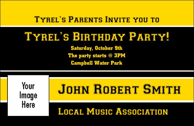 Sports Ticket Black & Yellow VIP Event Badge Small