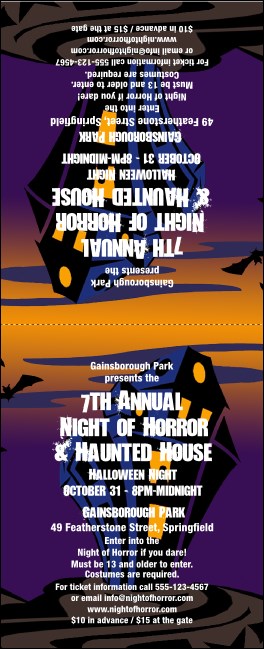 Haunted House Colored Table Tent