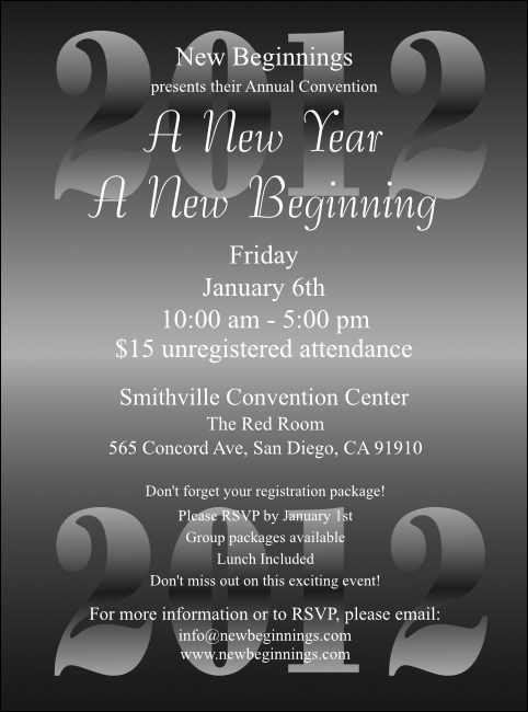 Year Flyer (Black) Product Front