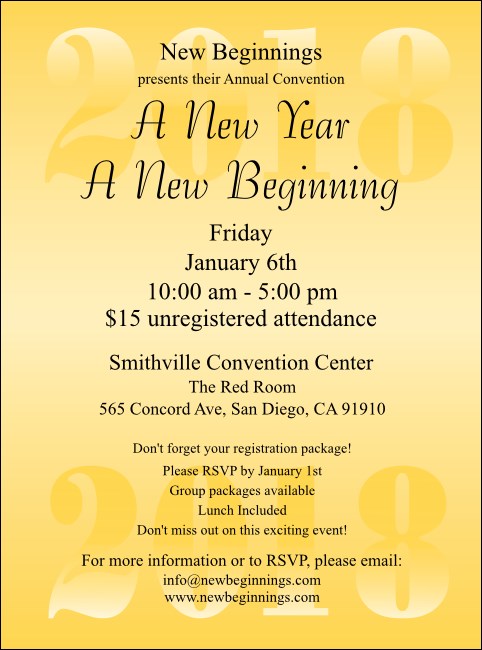 Year Flyer (Gold) Product Front