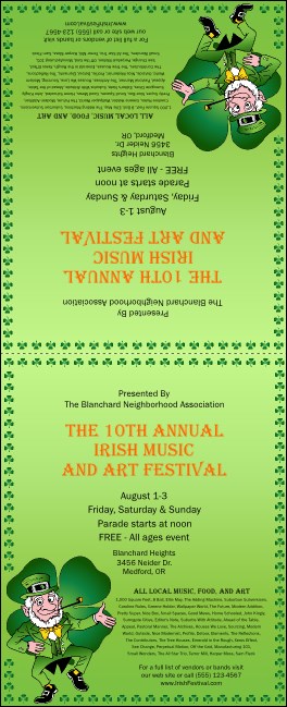 St Patrick's Day Colored Table Tent