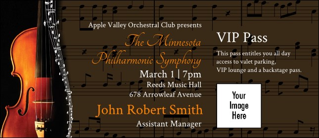 Symphony VIP Event Badge Large