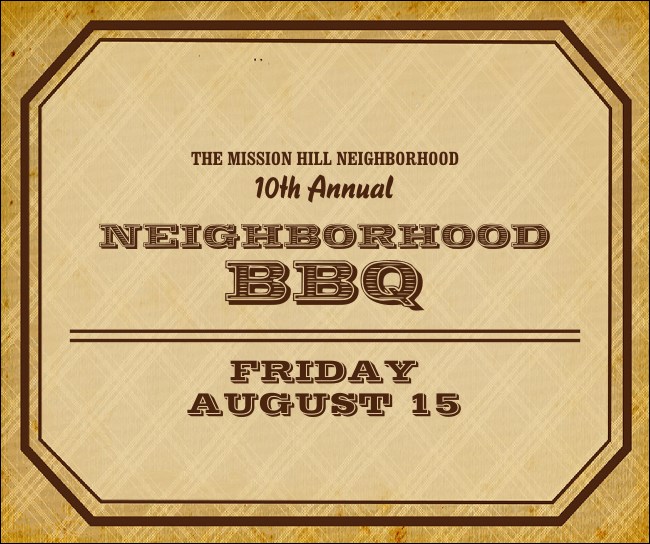 Barbeque Vintage Facebook Post