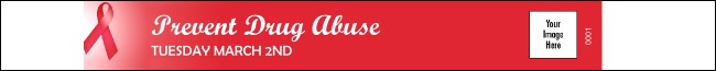 Red Ribbon Premium Synthetic Wristband Product Front