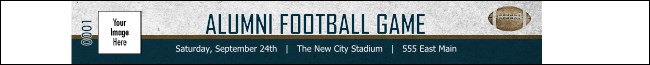 Football Blue 1429 Premium Synthetic Wristband Product Front