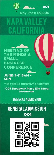 Napa Valley QR Event Ticket