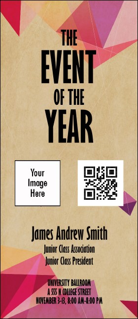 Abstract Geometric Triangles VIP Event Badge Large