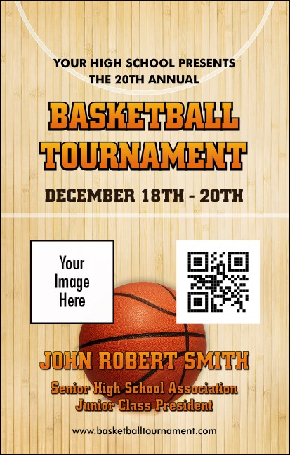 Basketball Court VIP Event Badge Medium Product Front