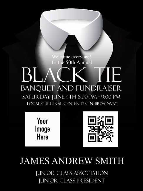 Black Tie Economy Event Badge