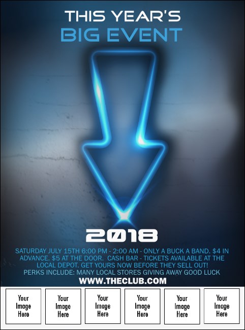 Night Club Neon Logo Flyer Product Front