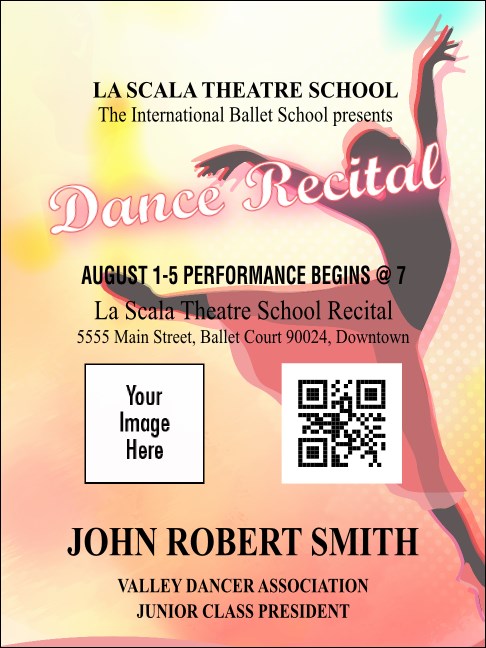 Dance Silhouette Economy Event Badge Product Front