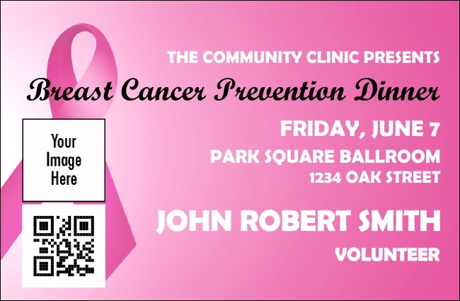 Pink Ribbon VIP Event Badge Small VIP Event Badge Small