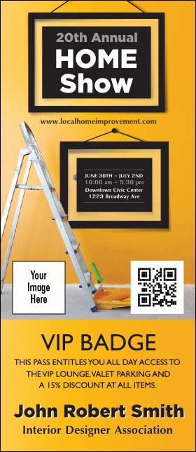 Home Makeover VIP Event Badge Large Product Front