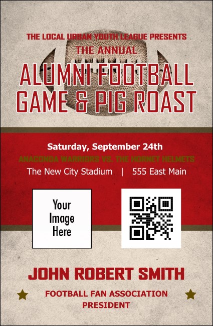 Football Red VIP Event Badge Small