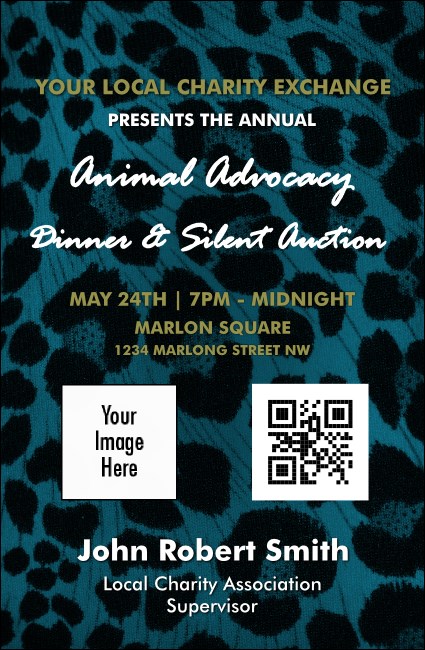 Animal Print VIP Event Badge Small