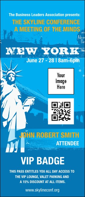 New York VIP Event Badge Large