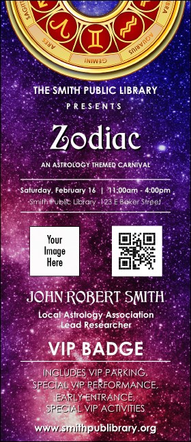 Astrology VIP Event Badge Large