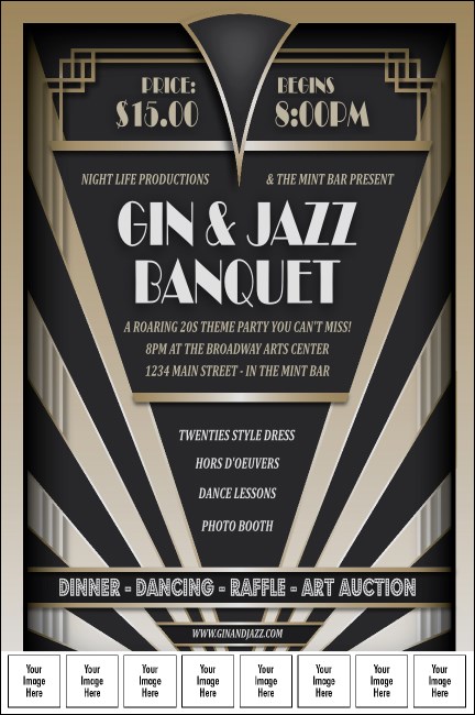 Roaring 20s With Image Upload Poster Product Front