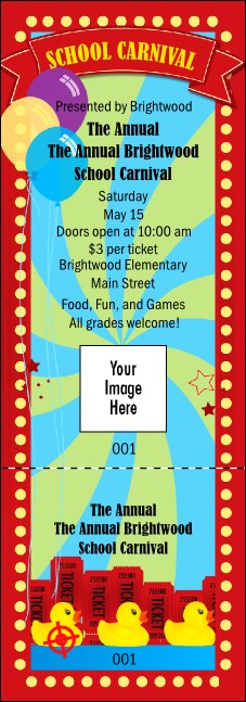 School Carnival General Admission Ticket Product Front