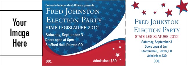 Patriotic Vote Event Ticket Product Front