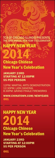 Chinese New Year Event Ticket Product Front