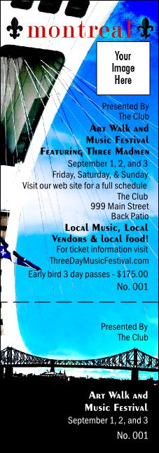 Montreal General Admission Ticket Product Front