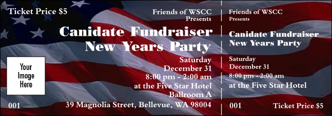 American Flag Ticket 005 Product Front